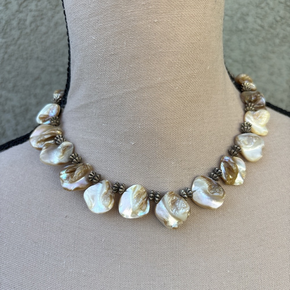 Freshwater Pearl Necklace in Iridescent Cream - Women's Jewelry